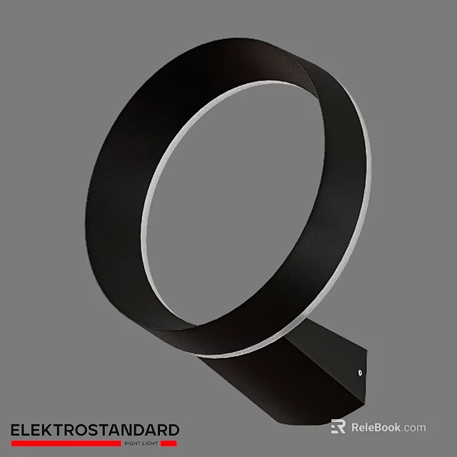 Modern Circular Black Wall Light With Minimalist Design For Home Decor 3d model 