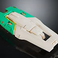Green And White Mechanical Equipment With Yellow Accent Details And Plastic Shell Structure