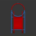 Outdoor Colorful Playground Equipment With Red Slide Blue Frame And Climbing Structures