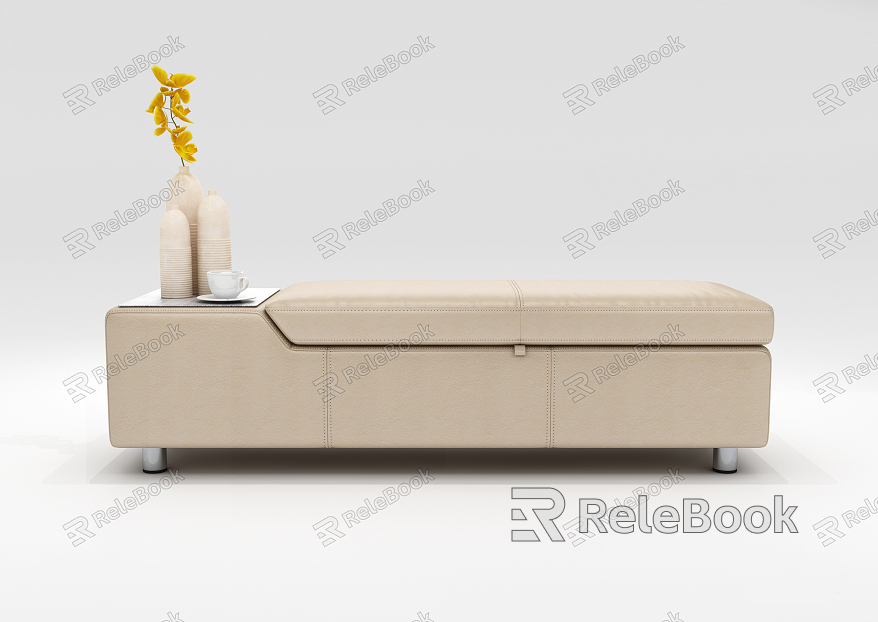 Modern sofa stool leather bed end stool model