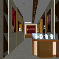 Luxury Modern Jewelry Store Interior With Glass Showcases And Elegant Jewelry Displays