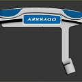 Modern Commercial Interactive Device With Blue Panel Silver Stand And Ergonomic Design