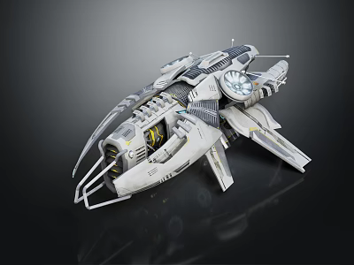 Futuristic Fighter Jet With Sleek Metallic Body Advanced Engines And Aerodynamic Wings 3d model