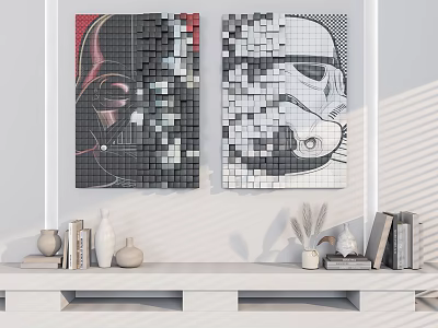 Modern Decorative Painting Home Decorative Painting Mei Chen Pendant 3d model