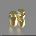 Golden Storage Jars With Metal Clasp Lids For Home Kitchen Organization