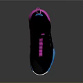 High Top Nike Sneakers In Black With Pink Accents And Blue Sole Modern Design