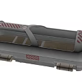 Sleek Industrial Equipment With Metallic Casing Transparent Window And Red Markings