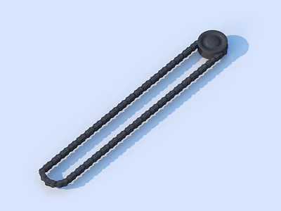 Practical Black Textured Parallel Strip Daily Life Product With Circular Top Design 3d model