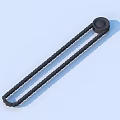 Practical Black Textured Parallel Strip Daily Life Product With Circular Top Design