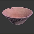 Traditional Handcrafted Ceramic Bowl With Pink Interior And Red White Geometric Patterns