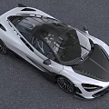 Luxury Sports Car With White And Black Exterior Carbon Fiber Accents And Modern Sleek Design