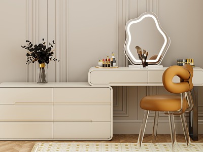 cream wind dresser 3d model