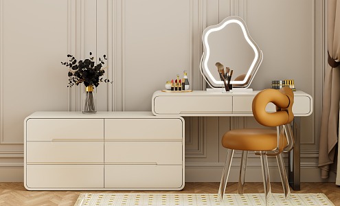 cream wind dresser 3d model