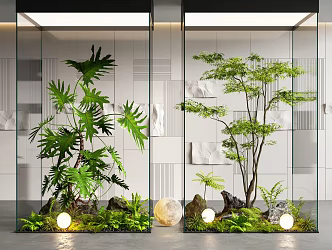 Modern interior landscape landscaping courtyard sketch landscape tree plant combination interior landscape interior landscaping 3d model