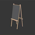 Wooden Easel Tripod Stand With Blank Gray Board For Home Art Studio
