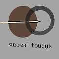 Surreal Focus Golden Circular Wall Decor With Horizontal Light And Ring Design