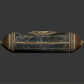 Elegant Decorative Pen For Daily Use With Gold Trim And Patterned Surface