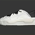 White And Black Casual Sneakers With Lace Up Design And White Sole