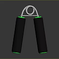 Durable Grip Strengthener With Black Handles Green Accents And Silver Metal For Hand Strength Training