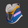 Multicolored Medical Cervical Collar Brace With Supportive Structure And Comfortable Padding