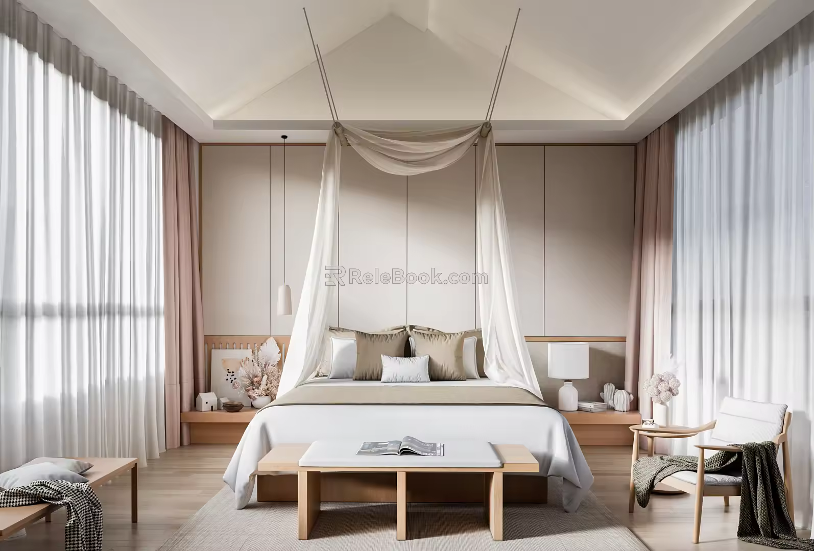 New Chinese bedroom 3d model