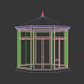 Modern Glass Sunroom With Brown Frame Red Tile Roof And Garden Plants
