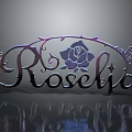 Decorative Roselja Metal Sign With Rose Design Curved Patterns And Spiked Edges