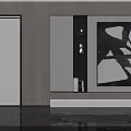 Modern Minimalist Swing Door Design With White Panel And Marble Floor Accents