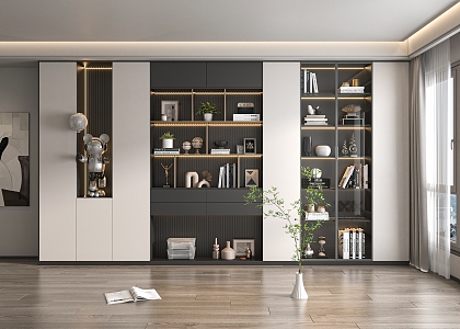 Modern bookcase 3d model