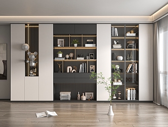 Modern bookcase 3d model