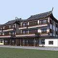 Chinese-style ancient dwellings 3d model