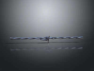 Industrial Equipment With Metal Spiral Structure And Elongated Connecting Components On Smooth Surface With Reflection 3d model