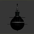 Modern Sleek Black Submarine With Detailed Hull And Tower Structure