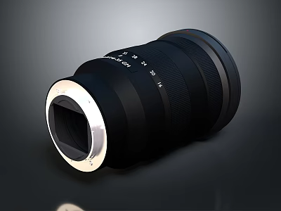 High Quality Electronic Camera Lens With Zoom Control For Professional Photography 3d model