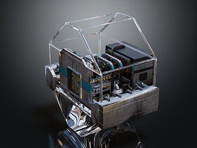 Modern sci-fi equipment sci-fi platform mechanical equipment 3d model