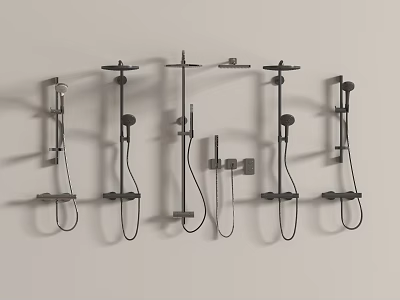 Shower modern shower bathroom small piece 3d model