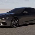Black Maserati Sedan With Sleek Exterior Design And Alloy Wheels