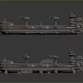 Two Cosmic Space Station Modules With Detailed Aerospace Structure Design Elements