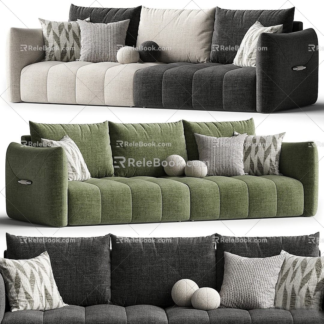 Modern Multiplayer Sofa Sofa Double Sofa 3d model