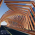 Modern Landscape Gallery Frame Art Gallery Frame Space-time Tunnel Gallery Frame Science Fiction Gallery Frame 3d model