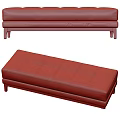 Gray Upholstered Tufted Sofa Bench With Wooden Legs Modern Minimalist Design