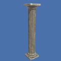 Classical Architectural Columns Featuring Marble Texture Fluted Design And Pedestal Base