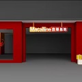 Live broadcast base studio background red star meikailong super studio 3d model