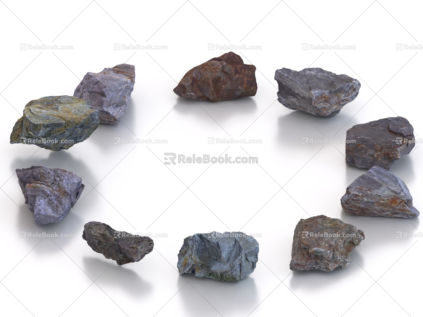 stone stone block stone rock granite 3d model