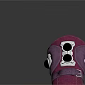 Purple Mechanical Glove With Multiple Buttons Metal Components And Straps