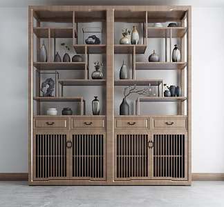 New Chinese Decorative Cabinet 3d model