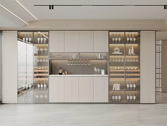 Modern Wine Cabinet 3d model