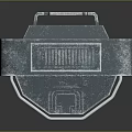 Durable Industrial Component With Gray Metal Casing Silver Rings Copper Elements And Warning Label