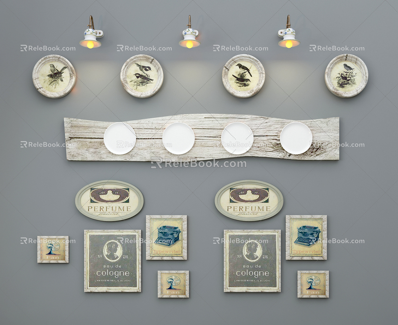 Industrial LOFT Plate Wall Decorations Wall Decorations 3d model