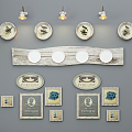 Industrial LOFT Plate Wall Decorations Wall Decorations 3d model